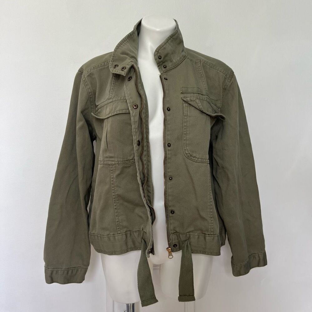 Kensie Canvas Duck Cloth Bomber army style jacket